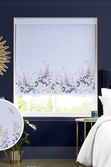 Sara Miller Pale Blue Wisteria Made to Measure Roller Blinds