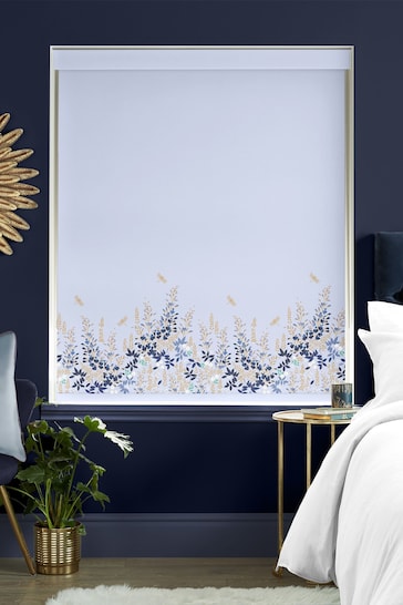Sara Miller Pale Blue Wisteria Made to Measure Roller Blinds
