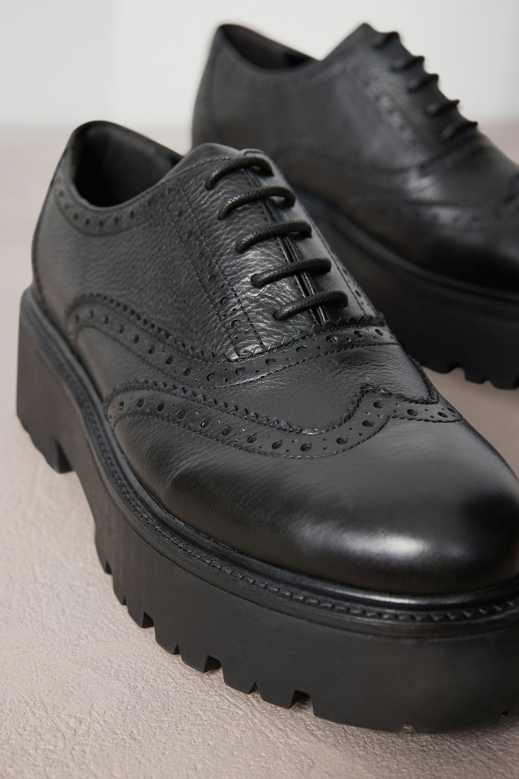 Chunky lace up brogues hot sale