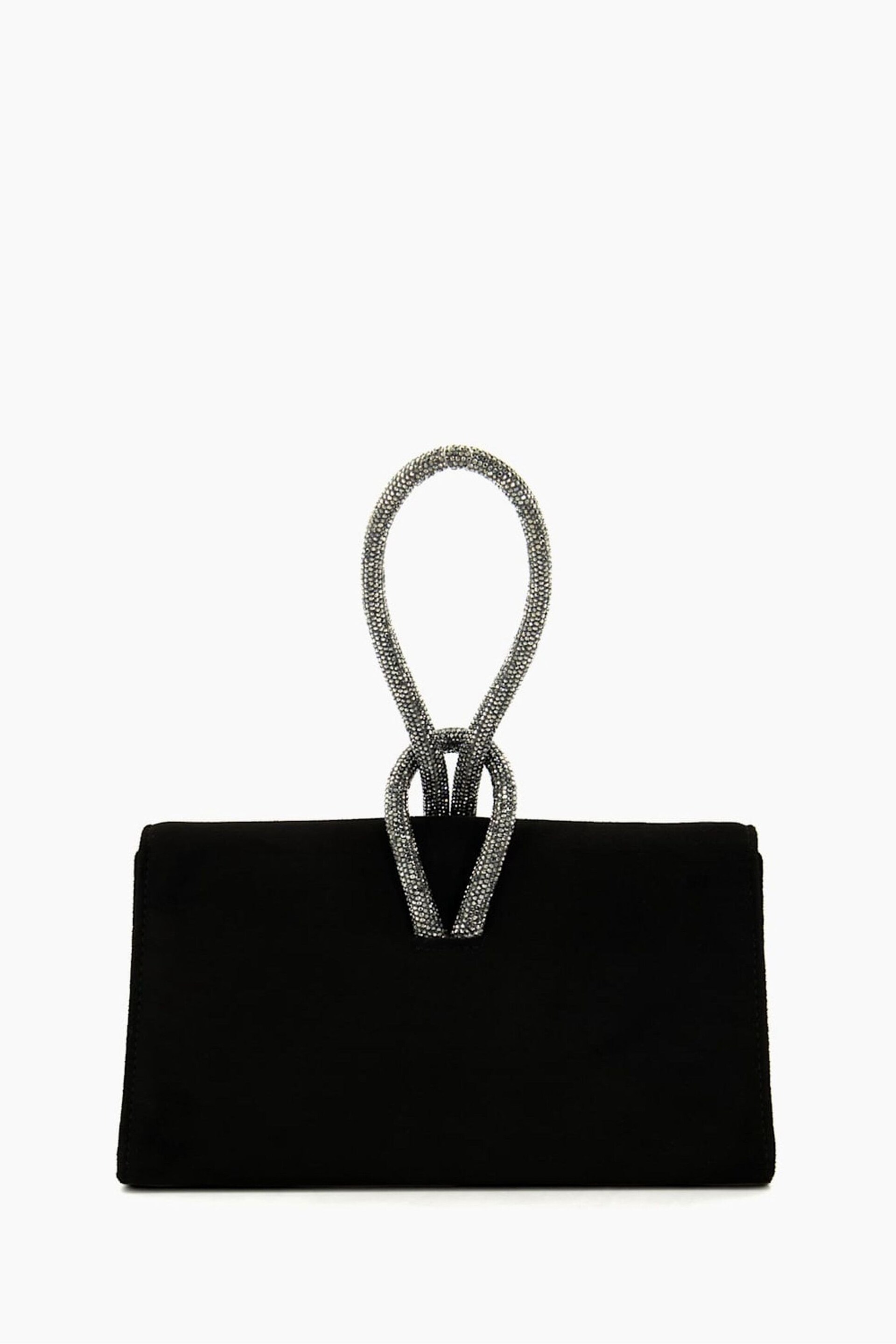 Dune London Black Diamanté Handle Brynie Grab Bag - Image 3 of 5