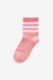 adidas Pink Kids 3-Stripes Socks - Image 2 of 4