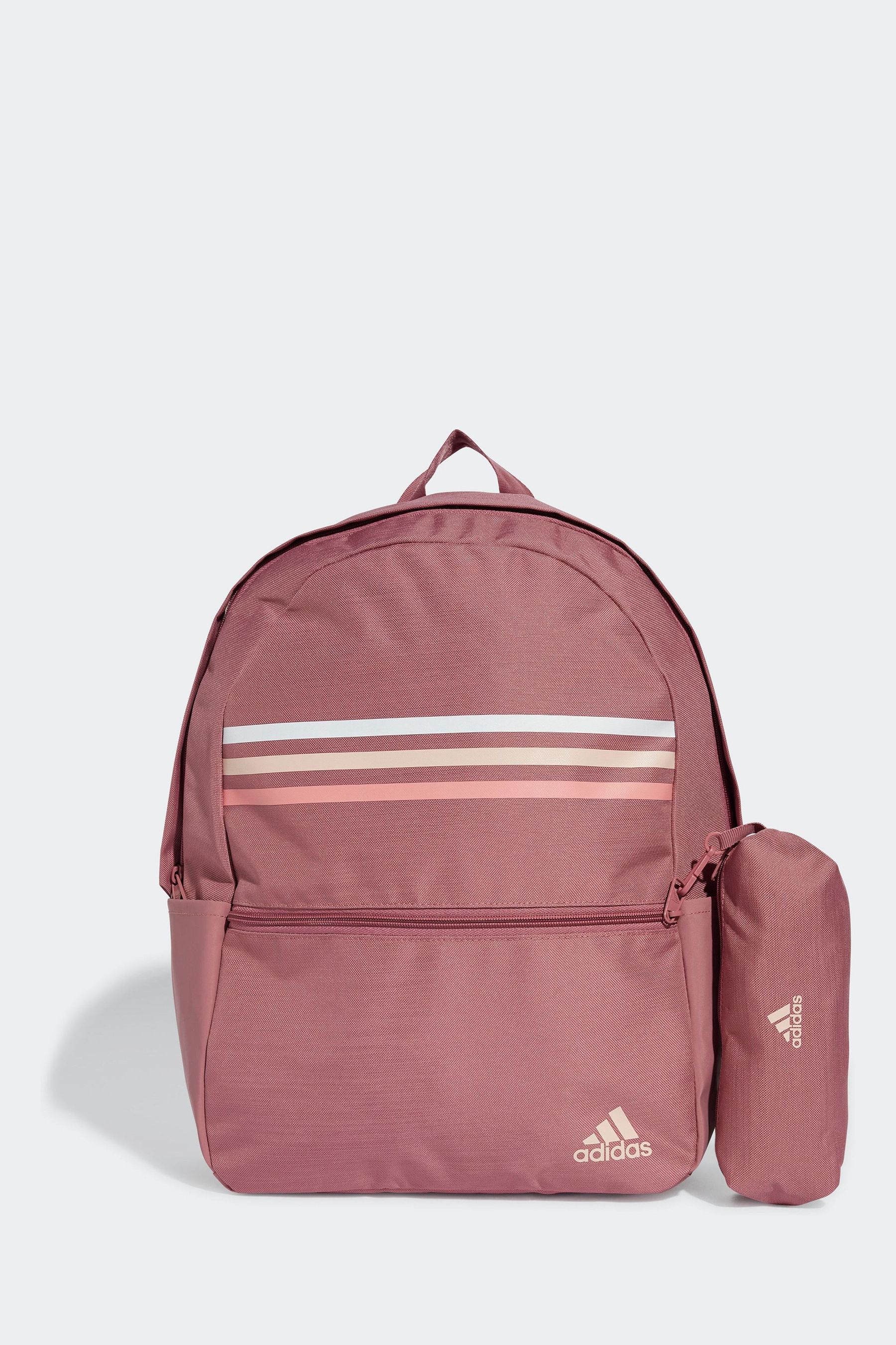 Adidas backpack pink and grey hot sale