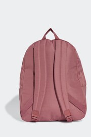 adidas Pink Classic Horizontal 3 Stripes Backpack - Image 3 of 3