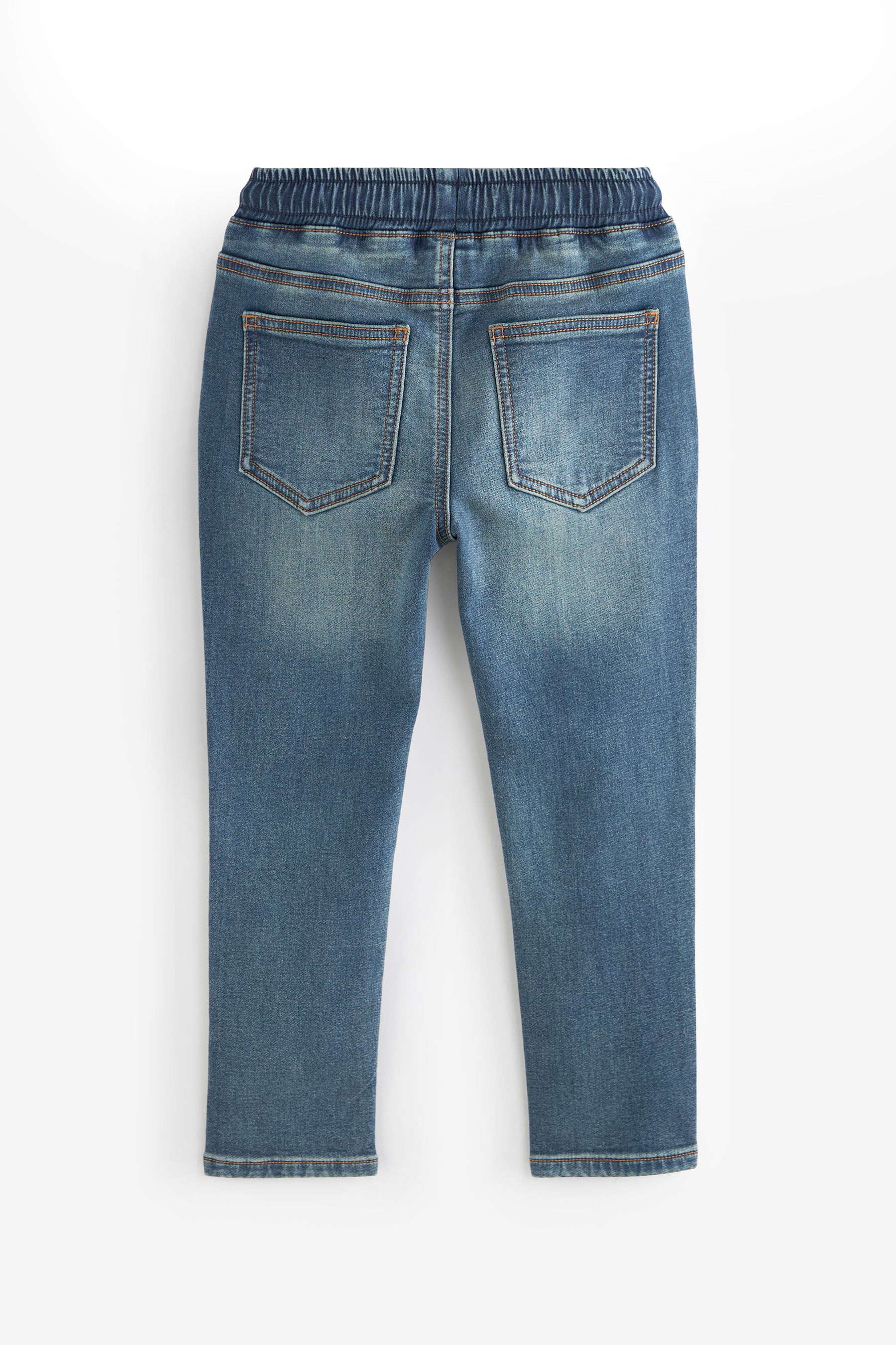 Pull On Waist Vintage Skinny Fit Jersey Stretch Jeans With Adjustable Waist 3 16yrs