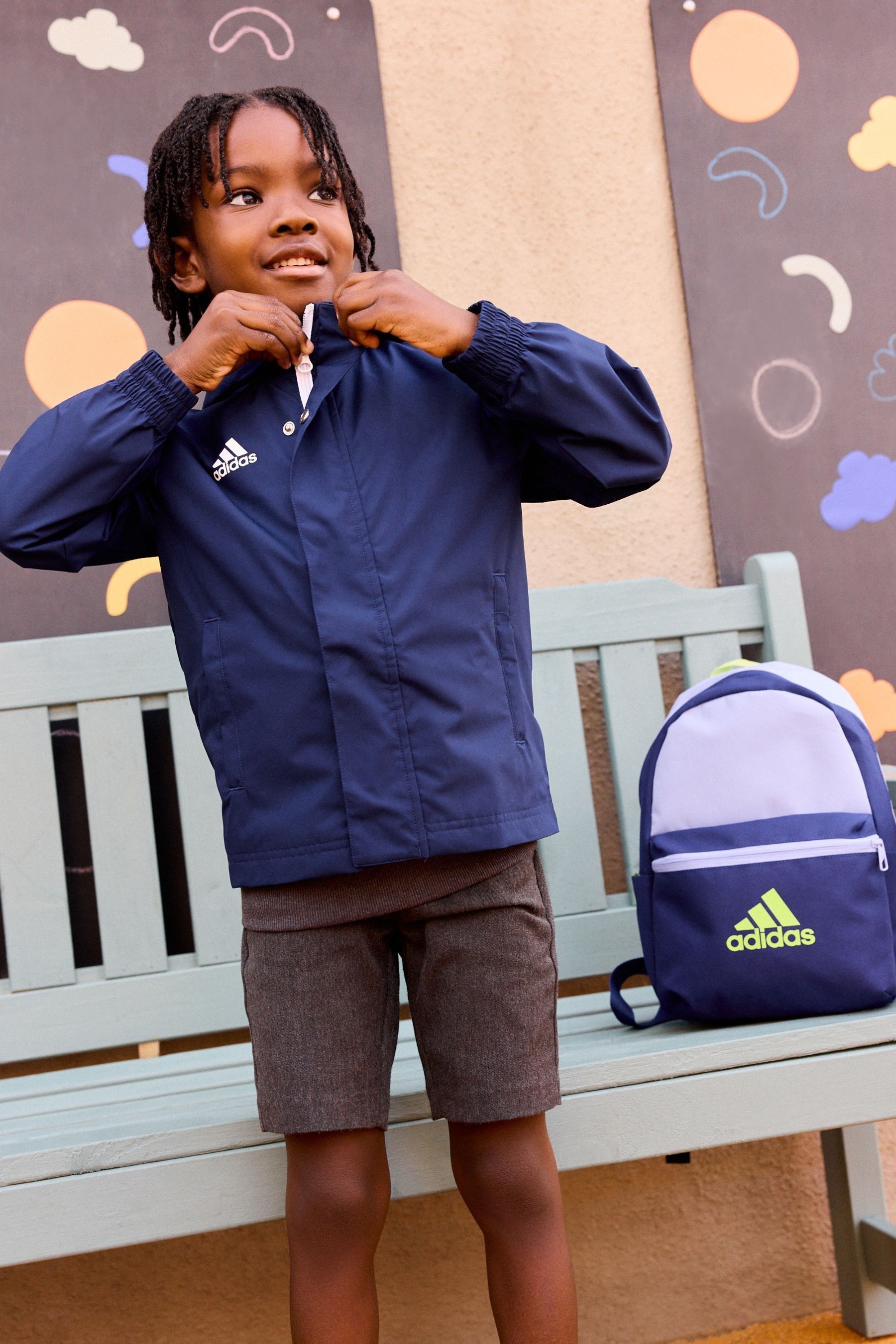Adidas light blue backpack store