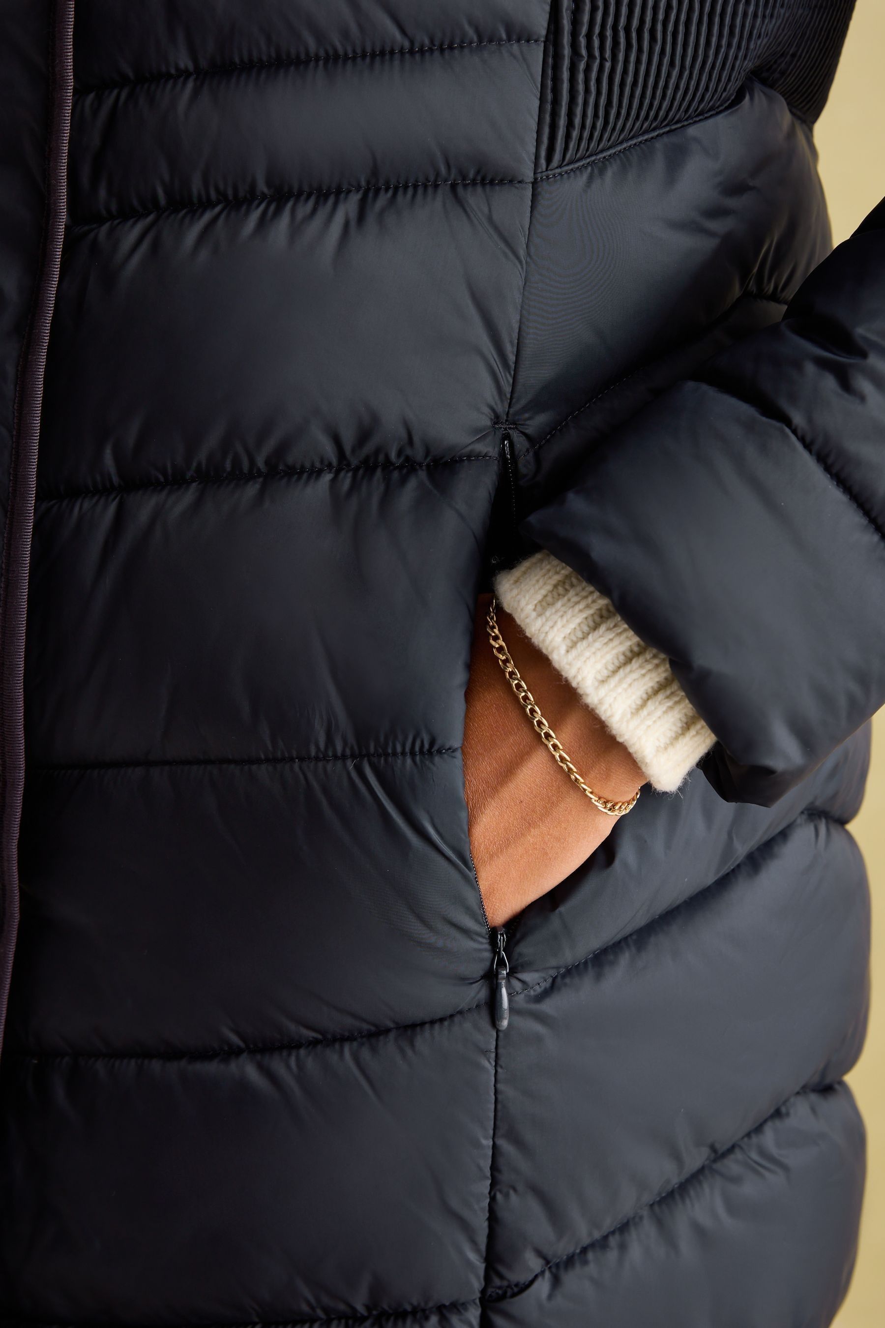 Blue padded coat clearance