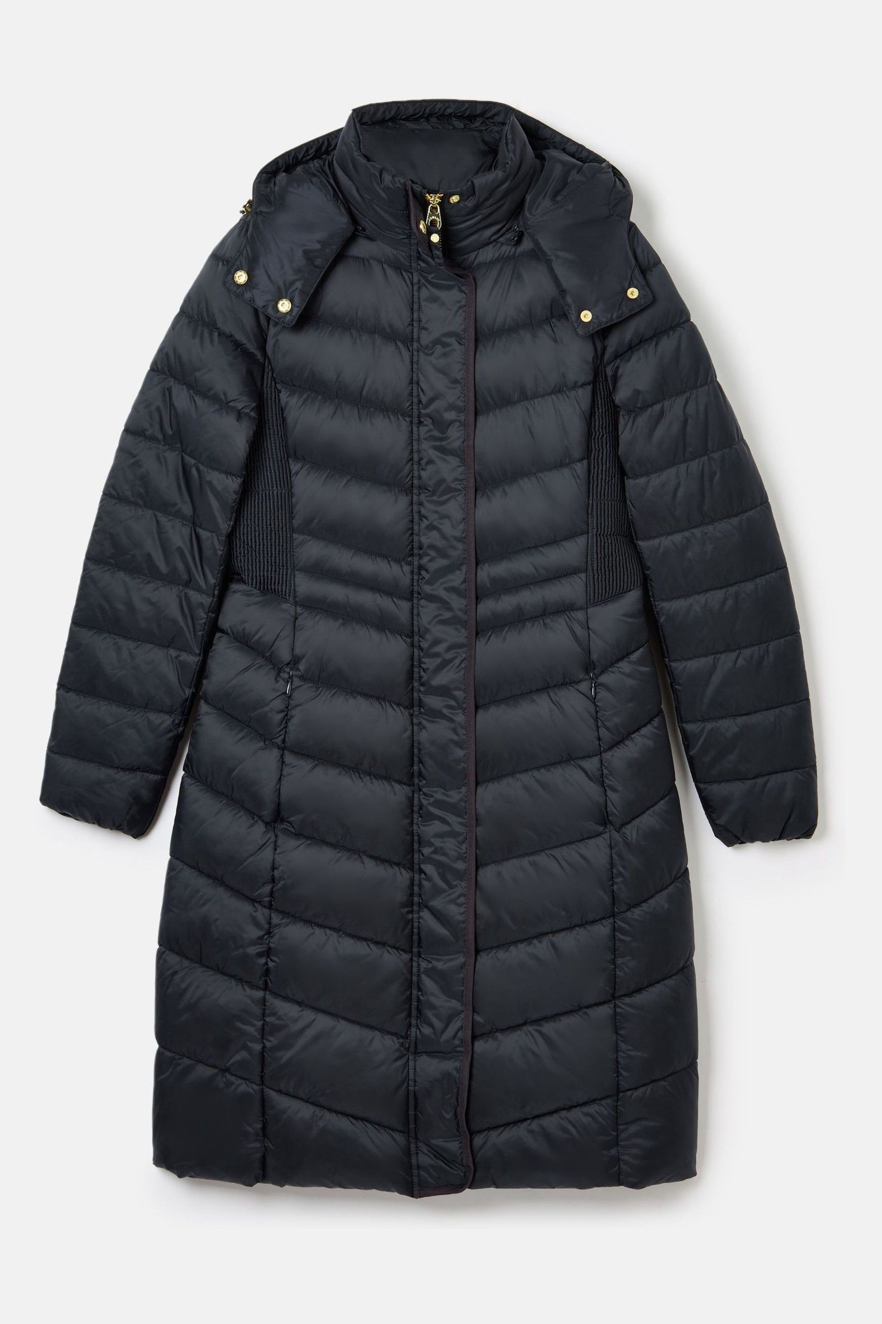 Buy Joules Pembury Navy Blue Showerproof Longline Padded Coat With Hood from Next USA