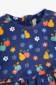 JoJo Maman Bébé Navy Girls' Fruit & Flower Dress - Image 2 of 2