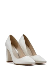 Rainbow Club Natural Remi Wide Fit Ivory Wedding Satin Shoes - Image 3 of 5