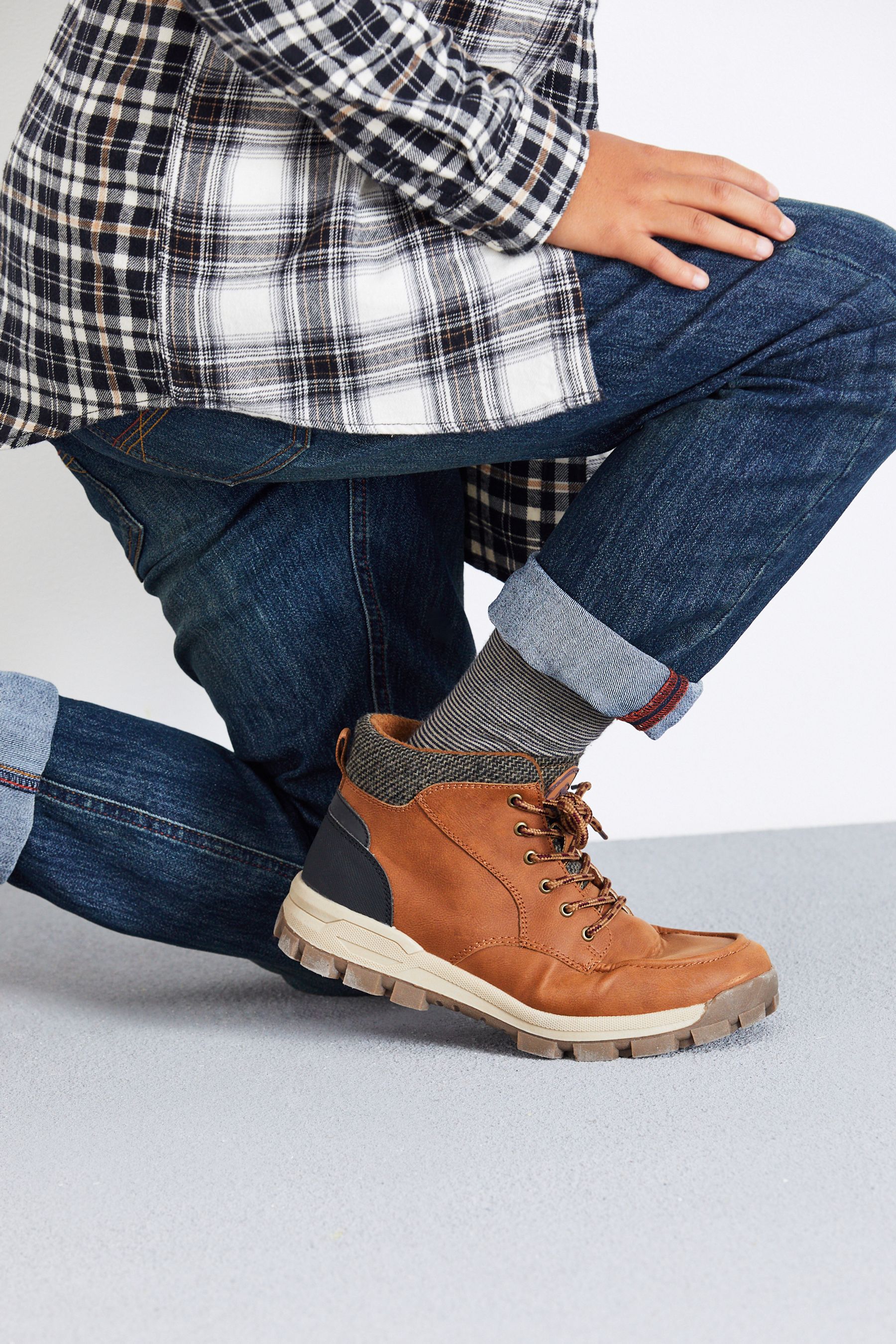 Buy Tan Brown Thermal Thinsulate Lined Walking Boots from the Next UK online shop