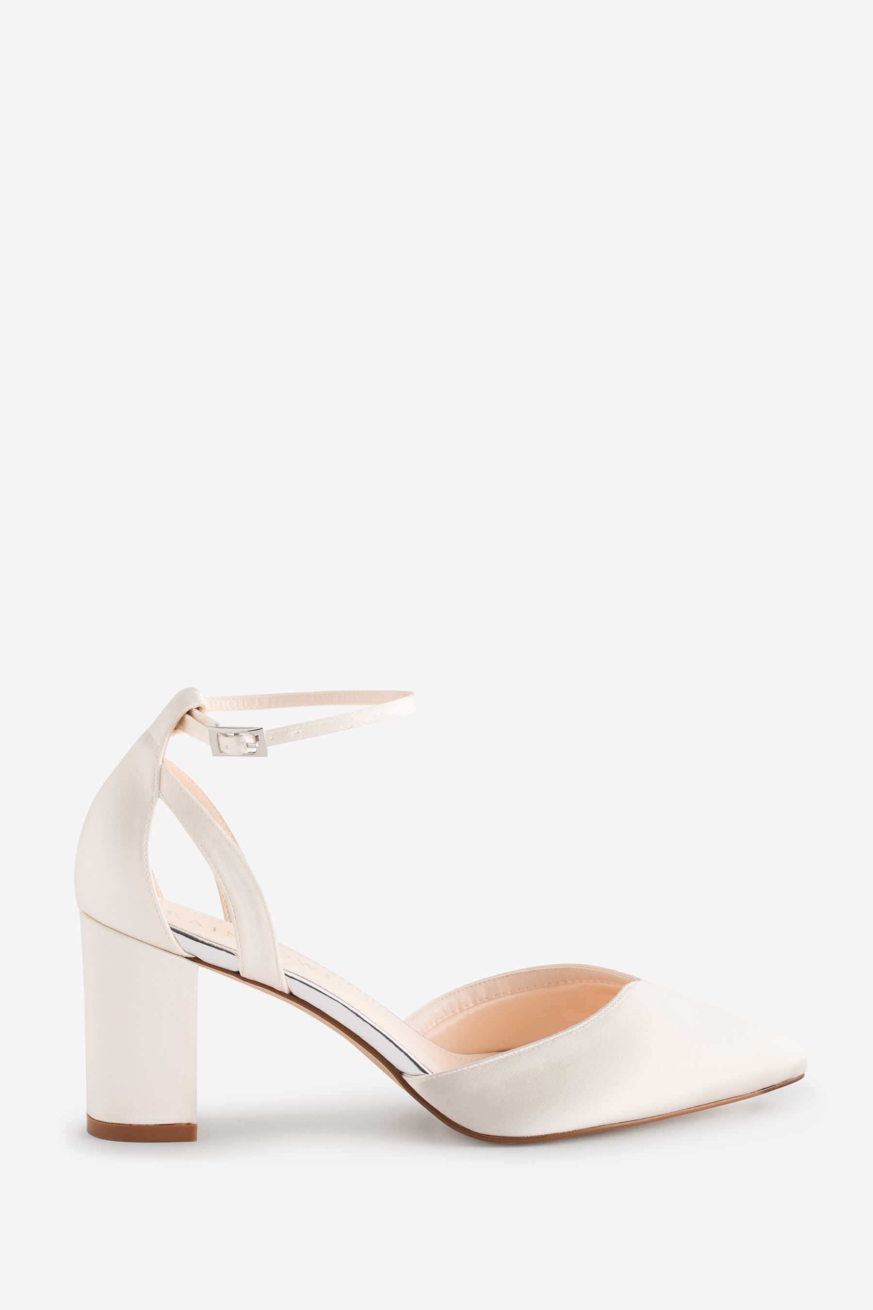 Buy Rainbow Club Natural Bella Wide Fit Ivory Wedding Satin Shoes from the Next UK online shop