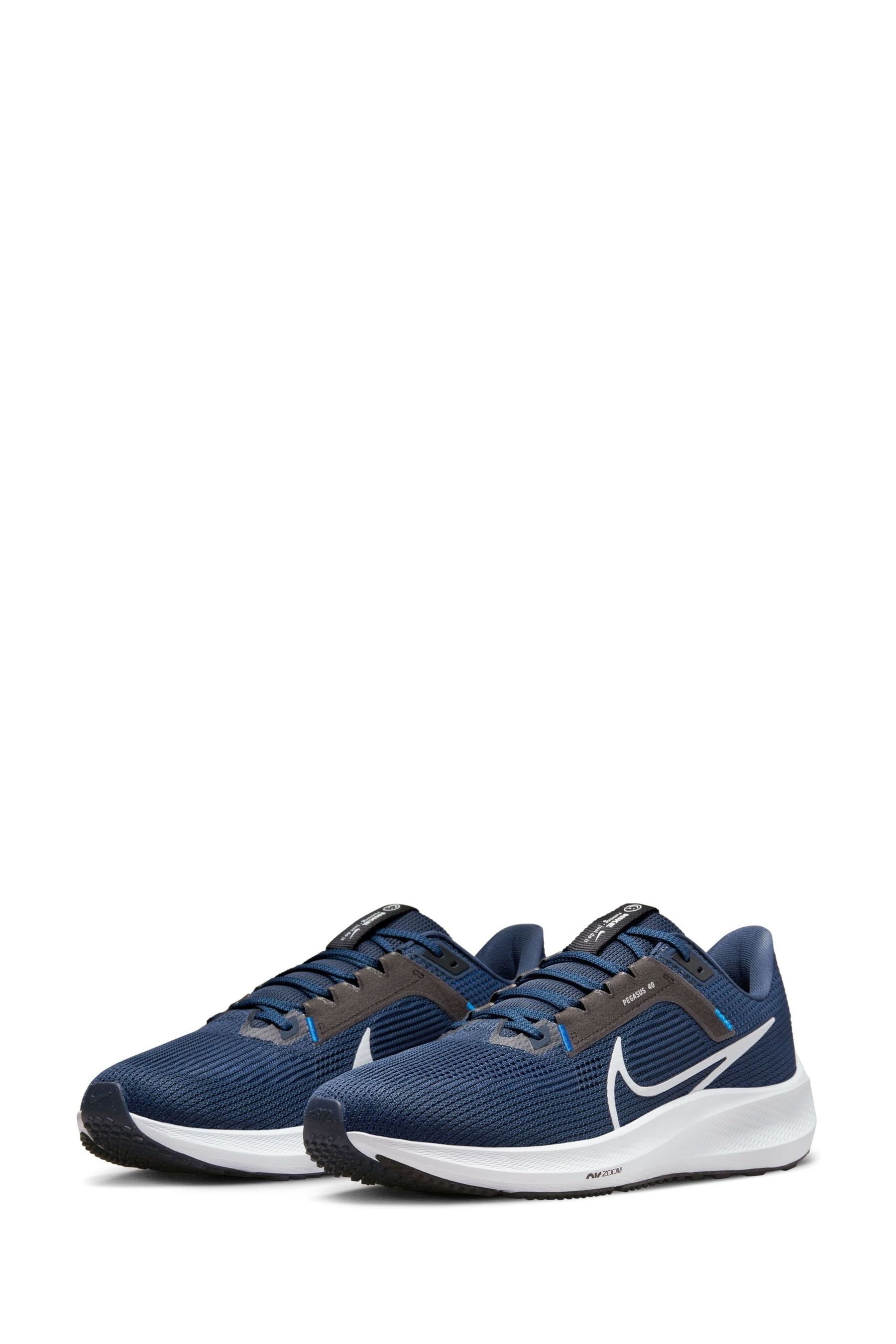 Buy Nike Blue Pegasus 40 Running Trainers from Next Luxembourg