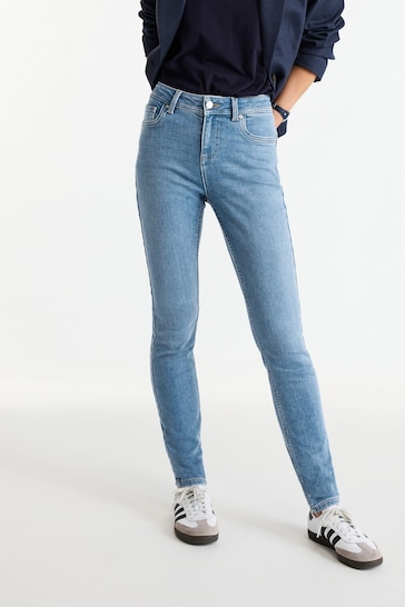 Mid Blue Denim Supersoft Skinny Jeans