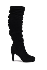 Linzi Black Gianna Platform High Leg Boot With Stiletto Heels - Image 3 of 5