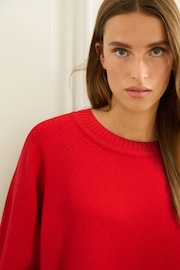 Red Premium 100% Lambswool Crew Neck Jumper - Image 5 of 7