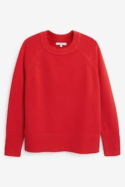 Red Premium 100% Lambswool Crew Neck Jumper - Image 6 of 7