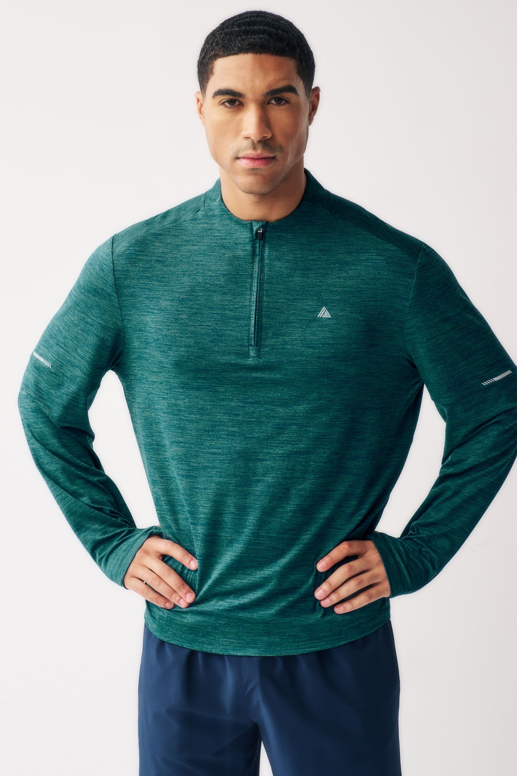 Zip up training top best sale