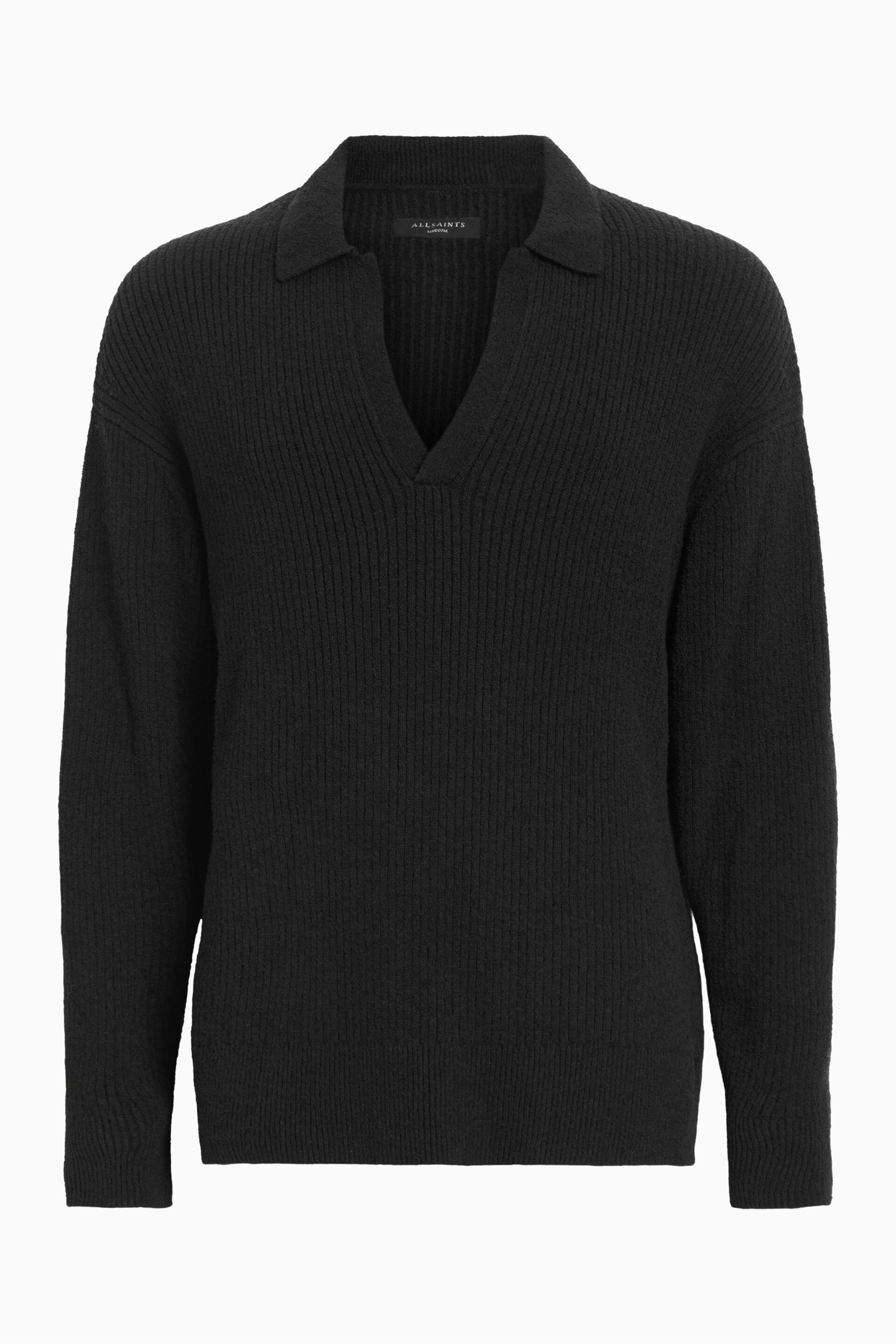 AllSaints Black Kanyon Polo Shirt - Image 6 of 6