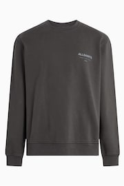 AllSaints Grey Underground Crew Jumper Sweatshirt - Image 7 of 7