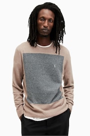 AllSaints Natural Lobke Knit Crew Sweater - Image 1 of 4