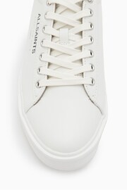 AllSaints White Underground Leather Low Top Trainers - Image 4 of 7