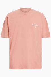 AllSaints Pink Underground Crew T-Shirt - Image 6 of 6