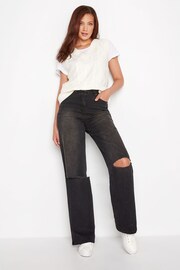 Long Tall Sally Black BEA Stretch Wide Leg Jeans - Image 1 of 3