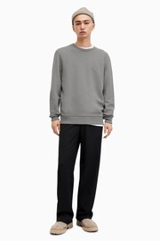 AllSaints Grey Raven Crew Sweatshirt - Image 4 of 7