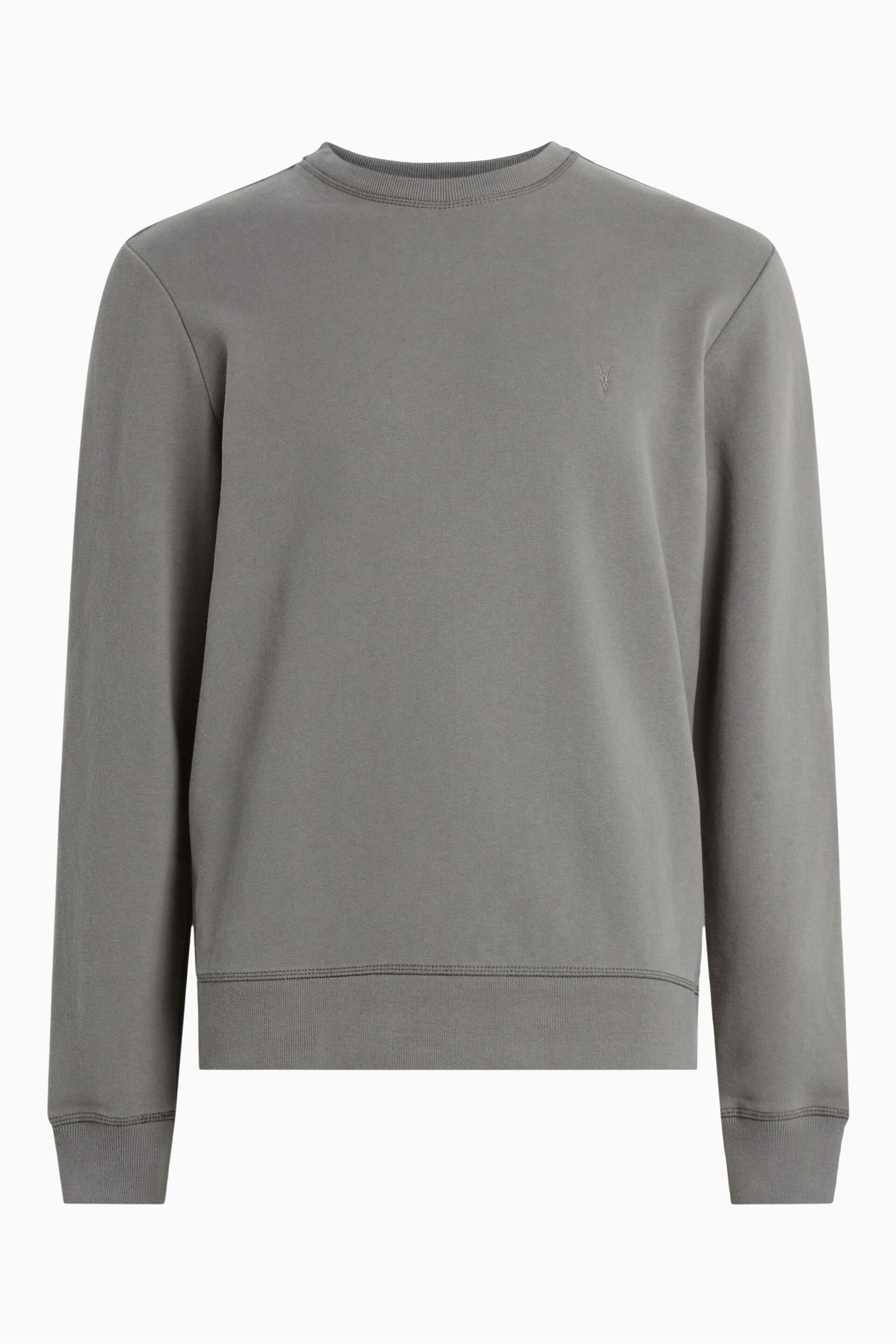 AllSaints Grey Raven Crew Sweatshirt - Image 7 of 7