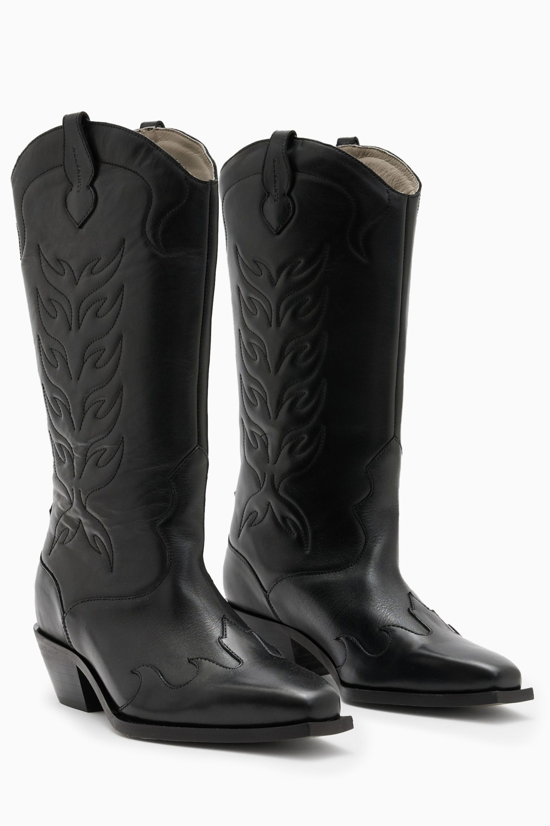 AllSaints Black Dolly Boots - Image 3 of 6