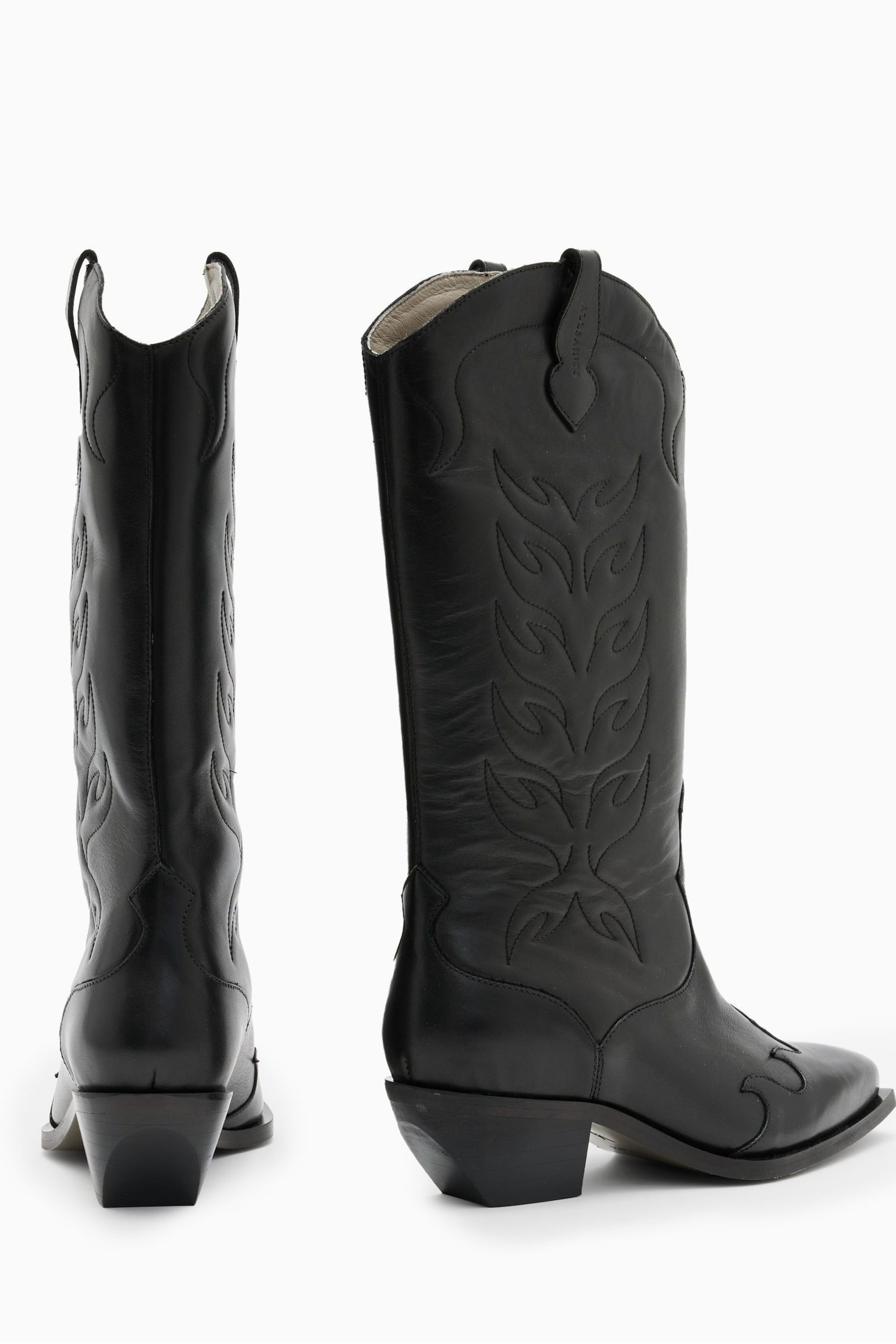 AllSaints Black Dolly Boots - Image 4 of 6