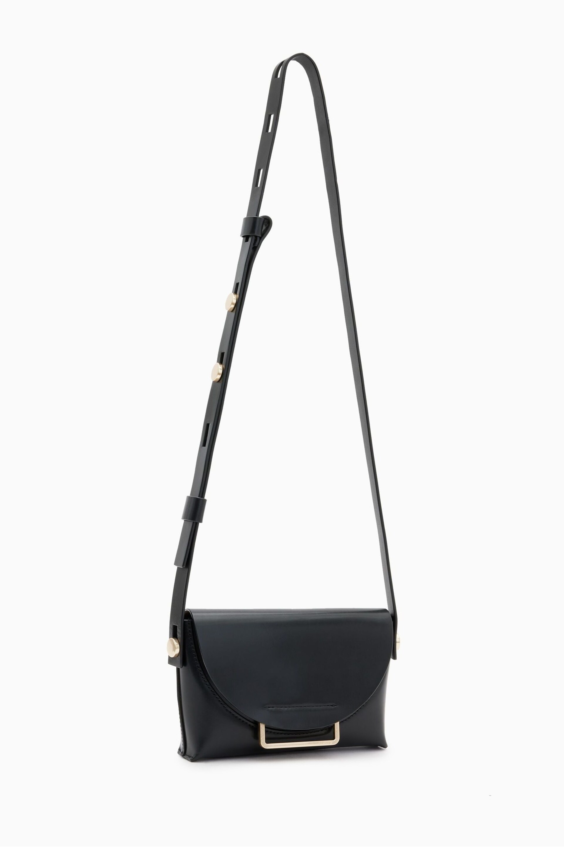 AllSaints Black Cross-Body Francine Bag - Image 5 of 8