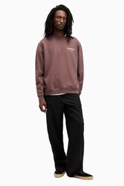 AllSaints Purple Underground Crew Sweatshirt - Image 3 of 8