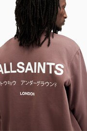 AllSaints Purple Underground Crew Sweatshirt - Image 7 of 8