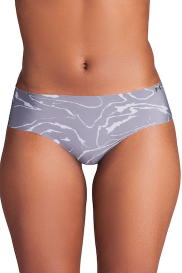 Under Armour Pink/Grey No Show Pure Stretch Hipster Printed Knickers 3 Pack
