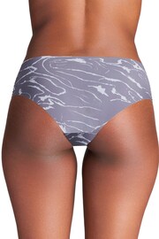 Under Armour Pink/Grey No Show Pure Stretch Hipster Printed Knickers 3 Pack - Image 3 of 6