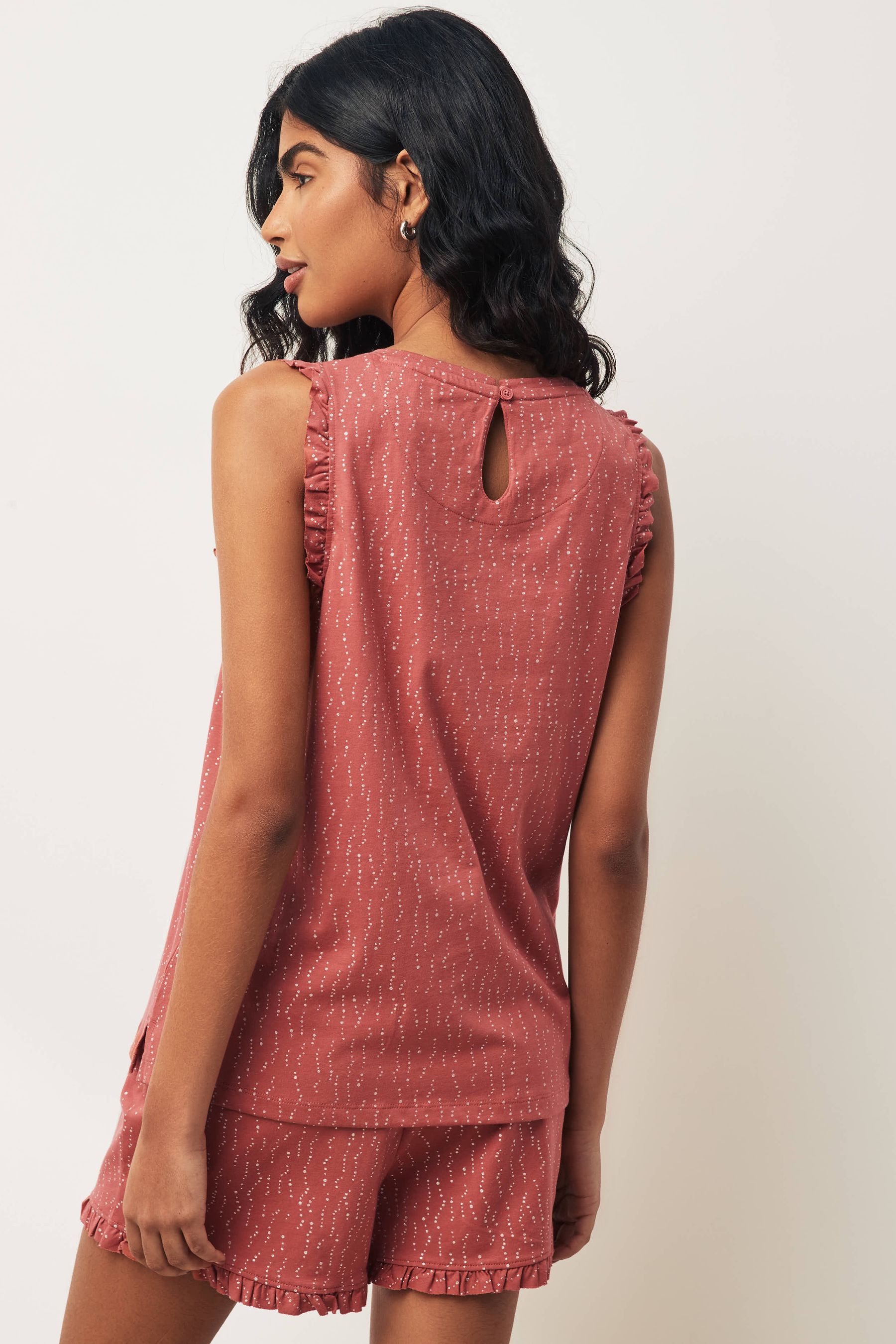 Buy Pink 100 Cotton Vest Short Pyjamas Set from the Next UK online shop