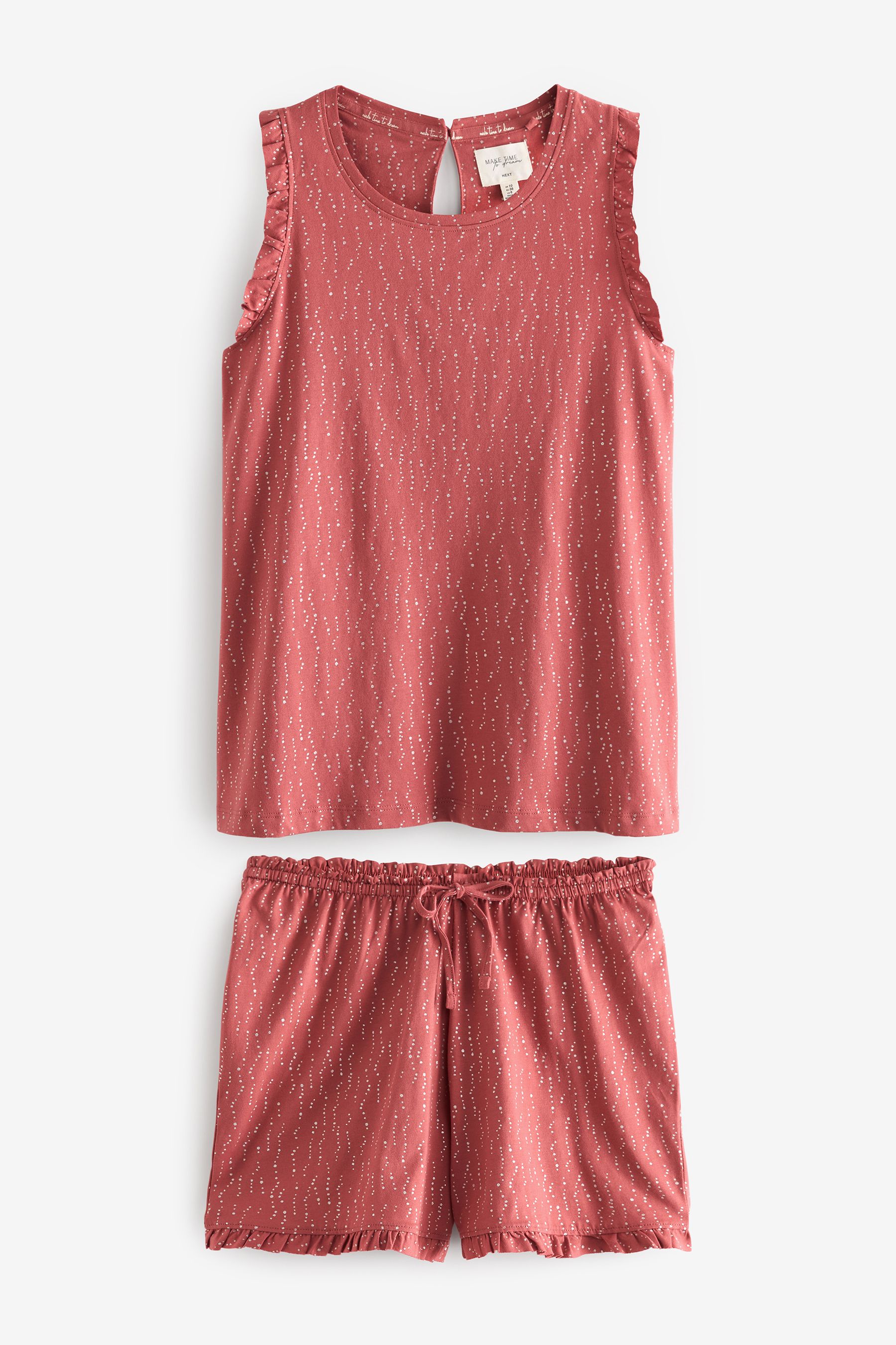 Buy Pink 100 Cotton Vest Short Pyjamas Set from the Next UK online shop