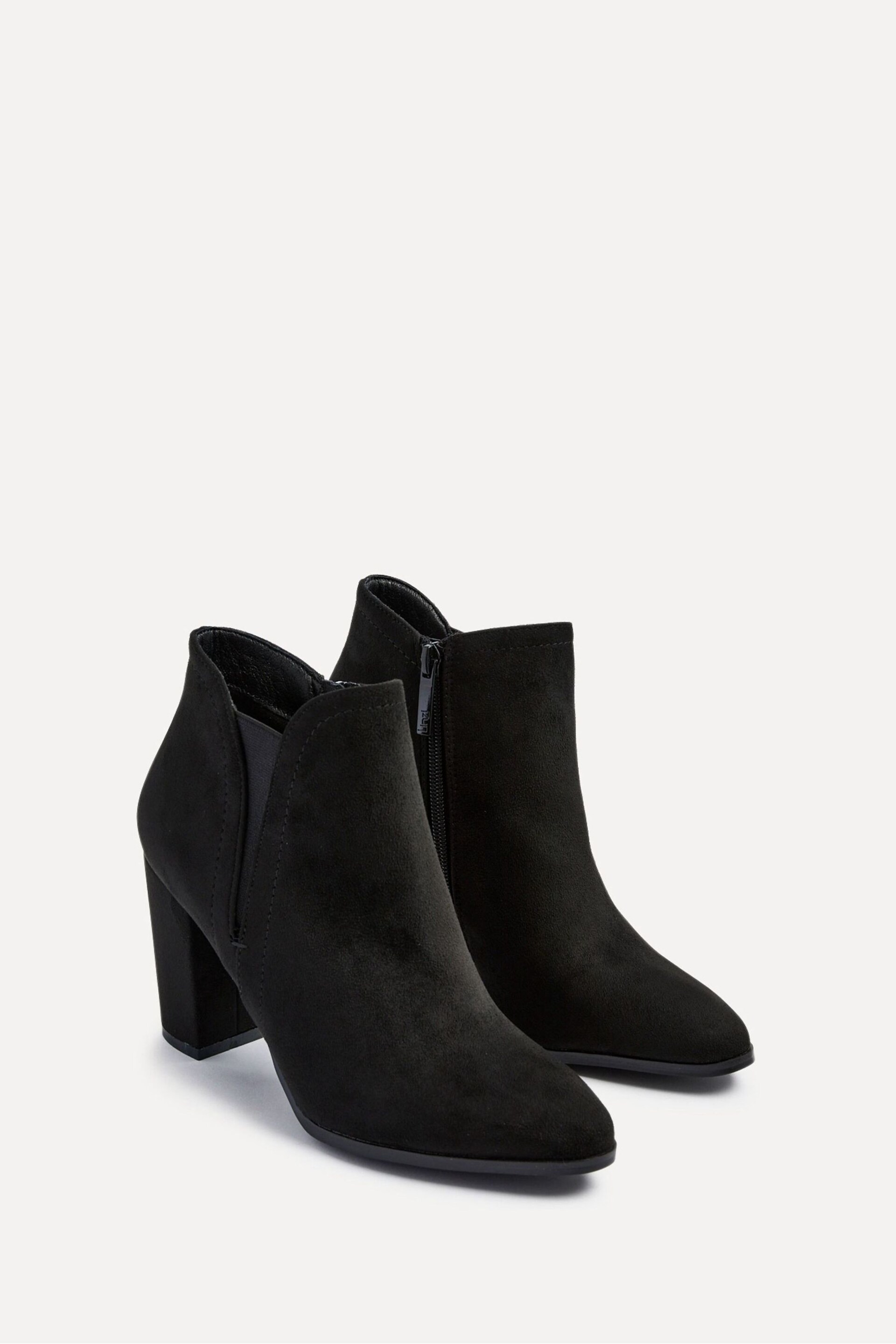 Linzi Black Freda Block Heeled Ankle Boots - Image 3 of 4