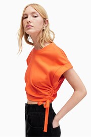 AllSaints Orange Mira T-Shirt - Image 4 of 7