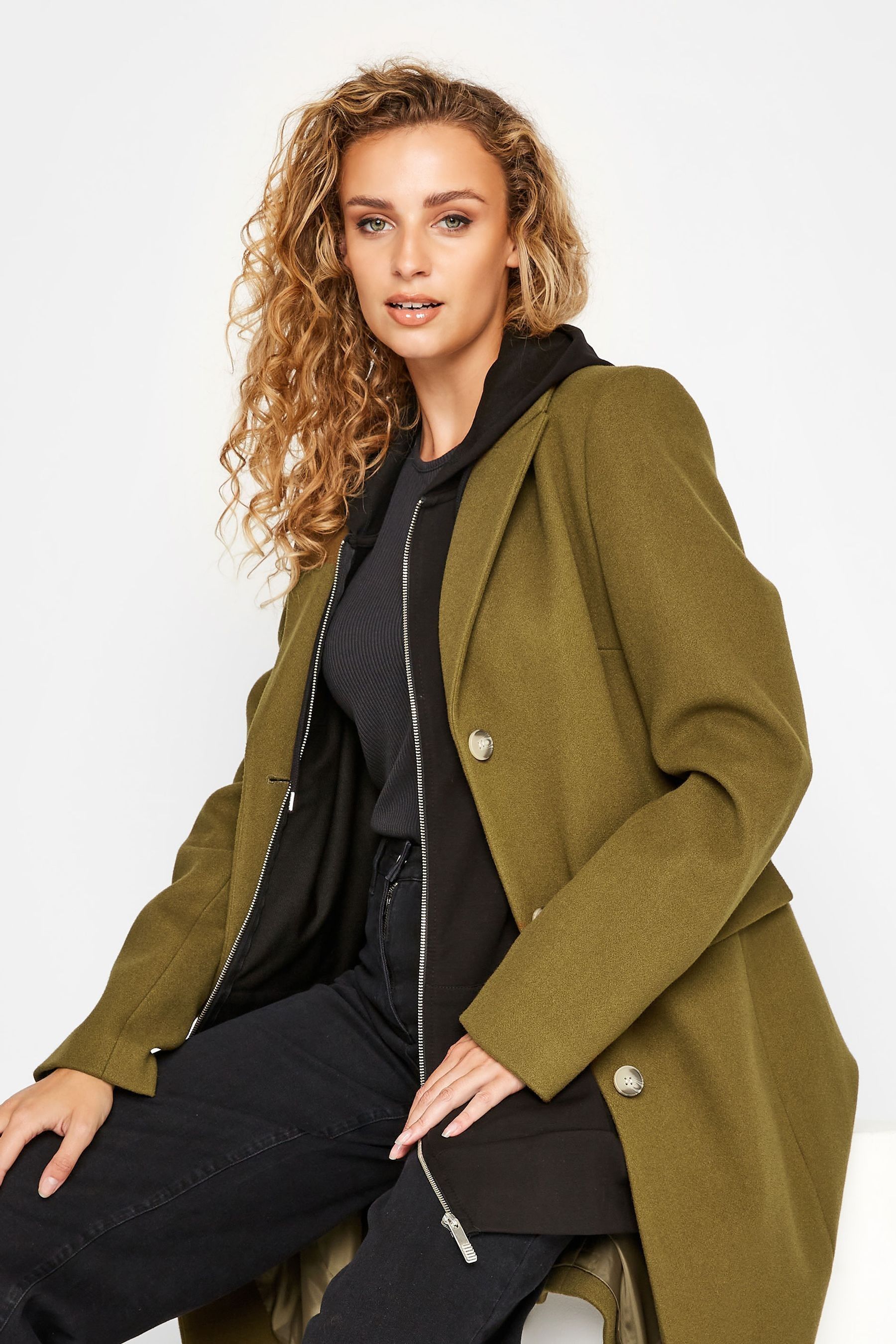 Buy Long Tall Sally Green Midi Formal Coat from Next Ireland