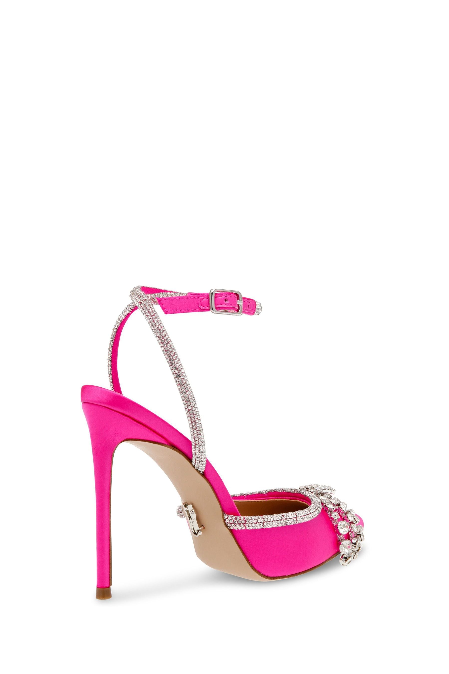 Buy Steve Madden Vibrantly Pink Satin Heeled Shoes from the Next