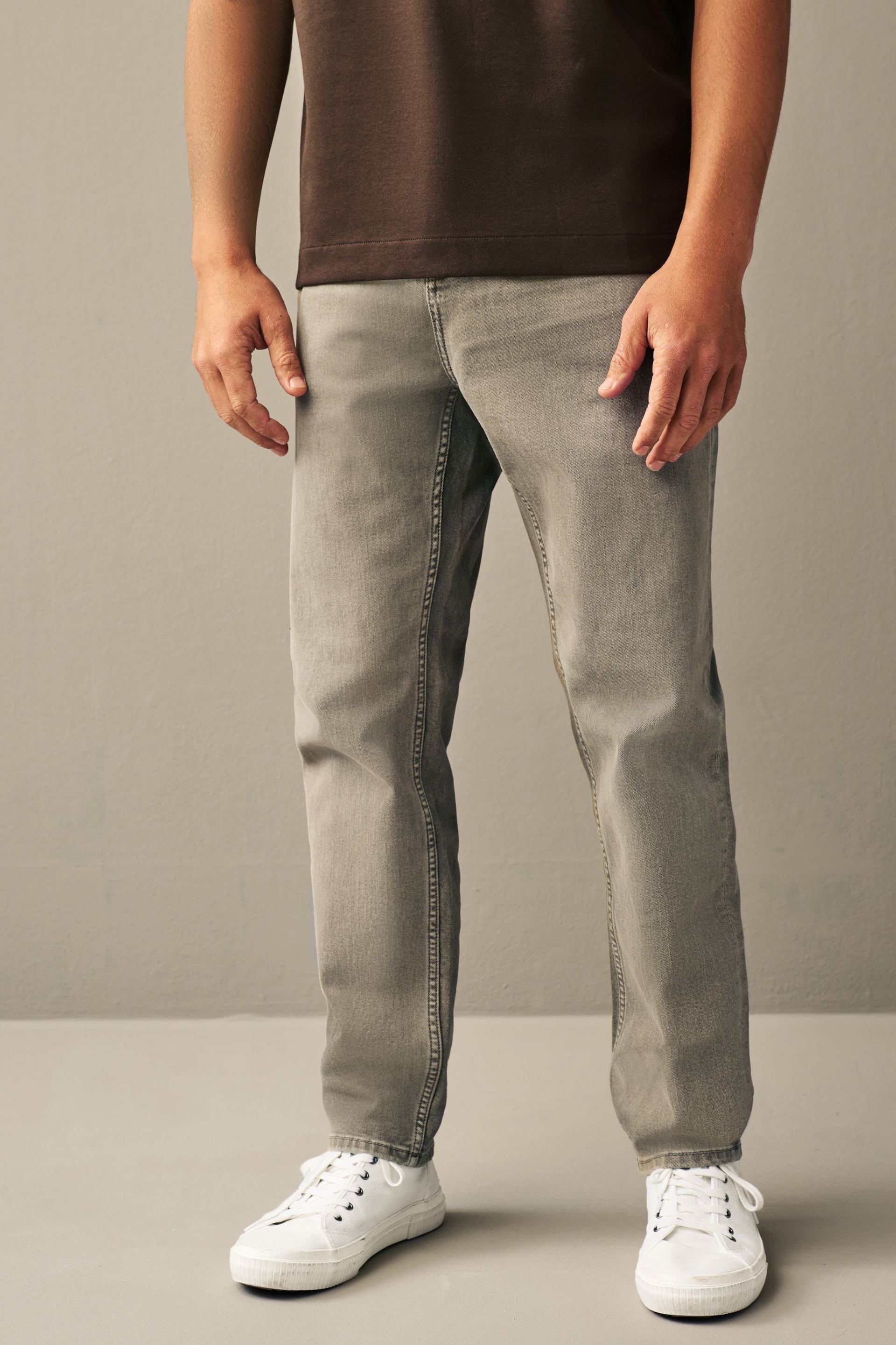 Mushroom Regular Fit Overdyed Denim Jeans - Image 1 of 8