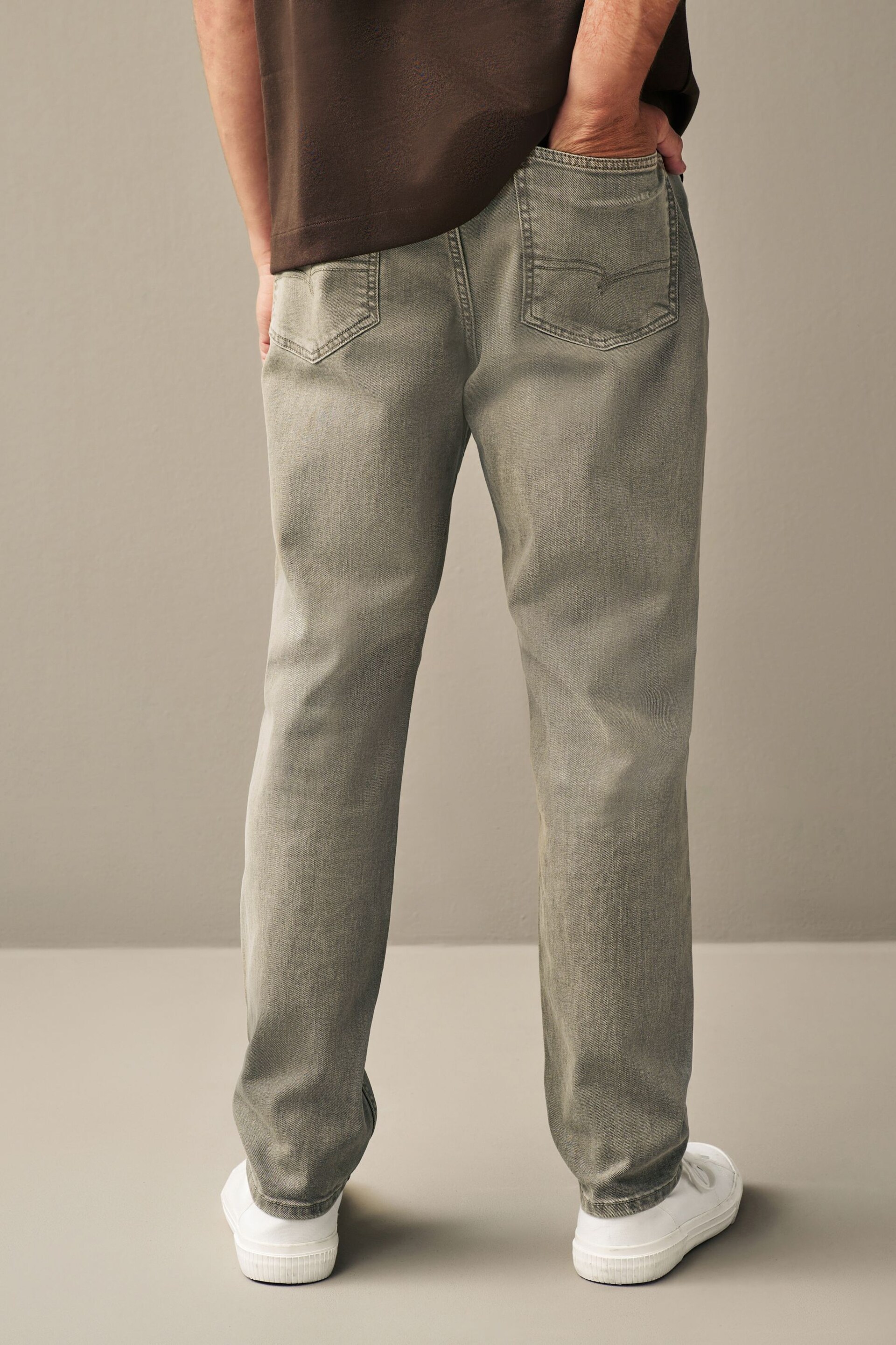 Mushroom Regular Fit Overdyed Denim Jeans - Image 4 of 8