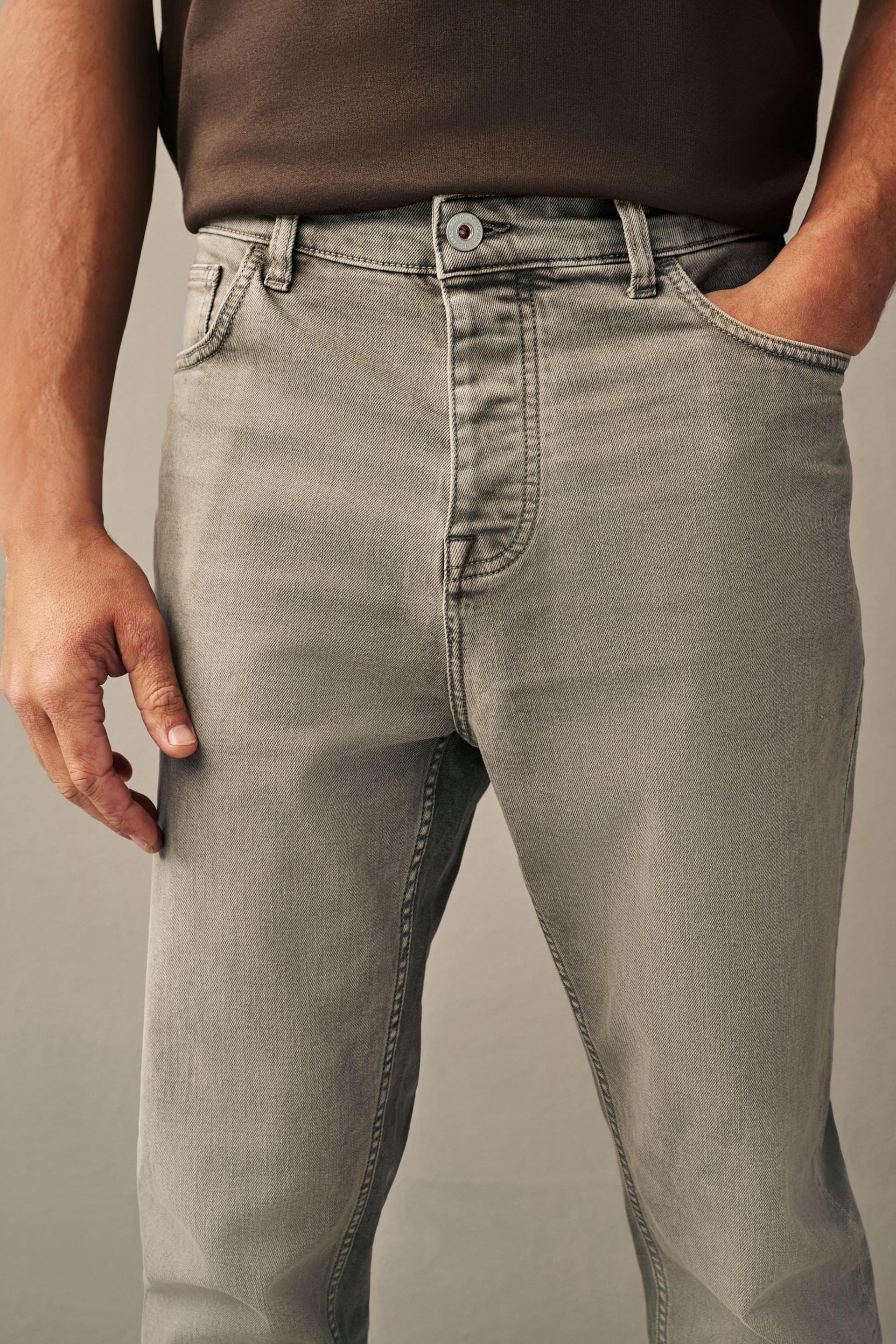 Mushroom Regular Fit Overdyed Denim Jeans - Image 5 of 8