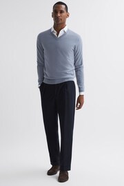 Reiss Porcelain Blue Earl Merino Wool Jumper - Image 1 of 5