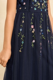Love & Roses Blue Embellished Occasion Maxi Dress (5-16yrs) - Image 2 of 4