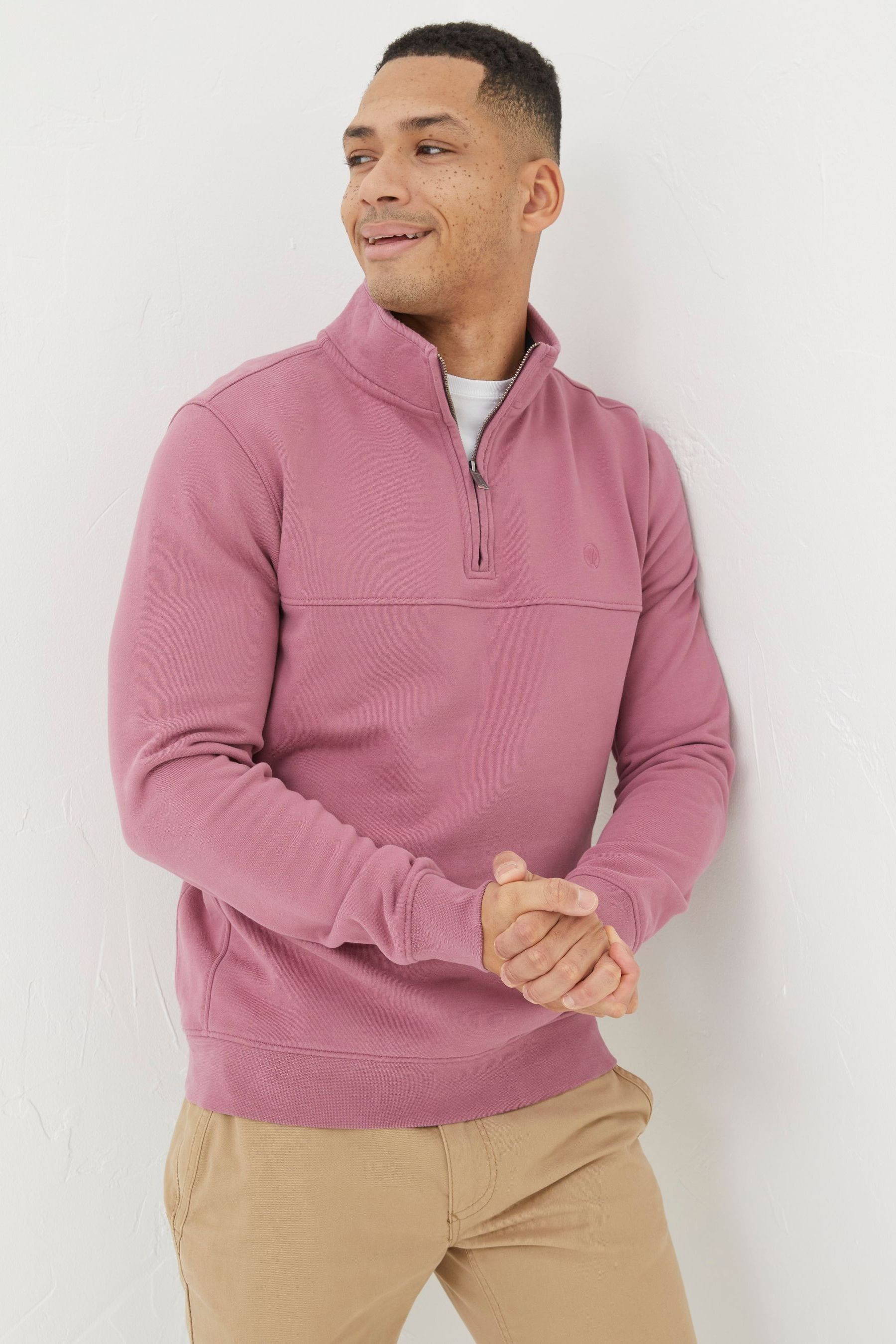 Buy FatFace Pink Half neck Sweatshirt from the Next UK online shop