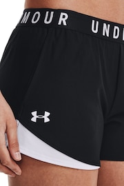 Under Armour Black White Play Up 3.0 Shorts - Image 4 of 6