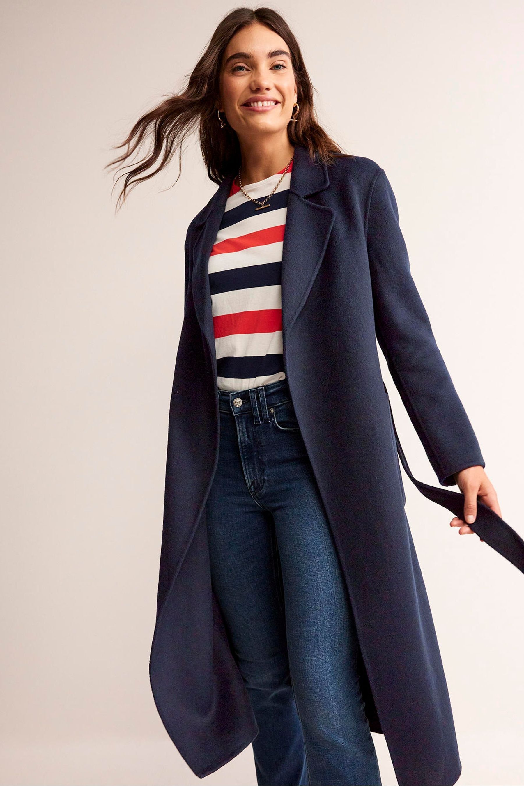 Boden navy coat store